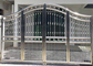Sicherheitstüren aus Edelstahl mit glatter Oberfläche, moderne Vordertüren aus Stahl mit Namensschild-Logo fournisseur