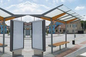 Einzigartige form edelstahl bushaltestelle hitzebeständig mit werbung leuchtkasten fournisseur