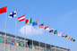 Kundengebundene Höhen-Edelstahl-Flaggen-Pfosten-Flagge, welche die Geschwindigkeit justierbar anhebt fournisseur