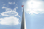 Hochpräziser Edelstahl-Fahnenmast mit 360-Grad-Downwind-Ball-Crown-Technologie fournisseur